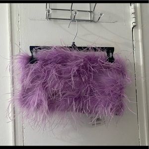 Missguided feather crop top